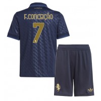 Echipament fotbal Juventus Francisco Conceicao #7 Tricou Treilea 2024-25 pentru copii maneca scurta (+ Pantaloni scurti)